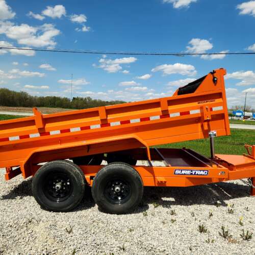 2025 Sure-Trac 82 INCH X 12 HD LOW PROFILE DUMP TRAILER TELESCOPIC
