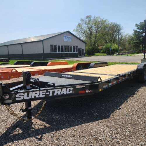 2025 Sure-Trac 7X18+14 PRO SERIES BEAM TILT BED EQUIPMENT TRIALER
